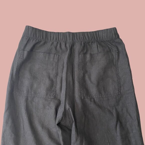 🖤 GAP Relaxed Black Linen-Blend Pants - Size M | Easy Pull-On Everyday Style 🖤 - Picture 5 of 8